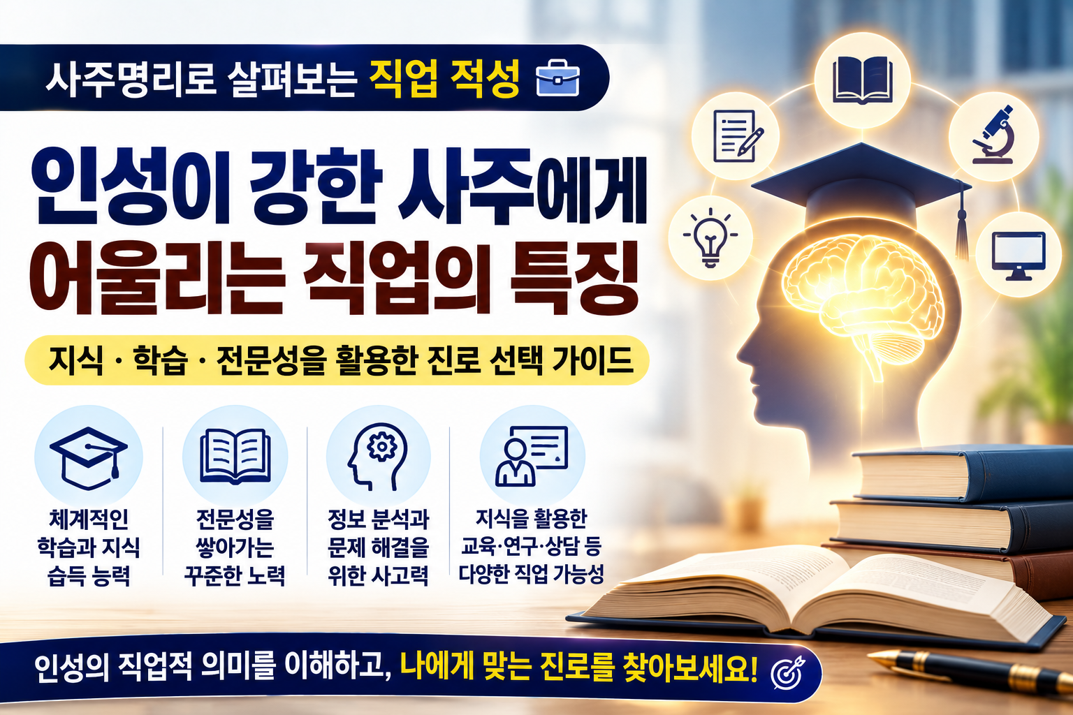 인성이 강한 사주의 직업 적성 가이드