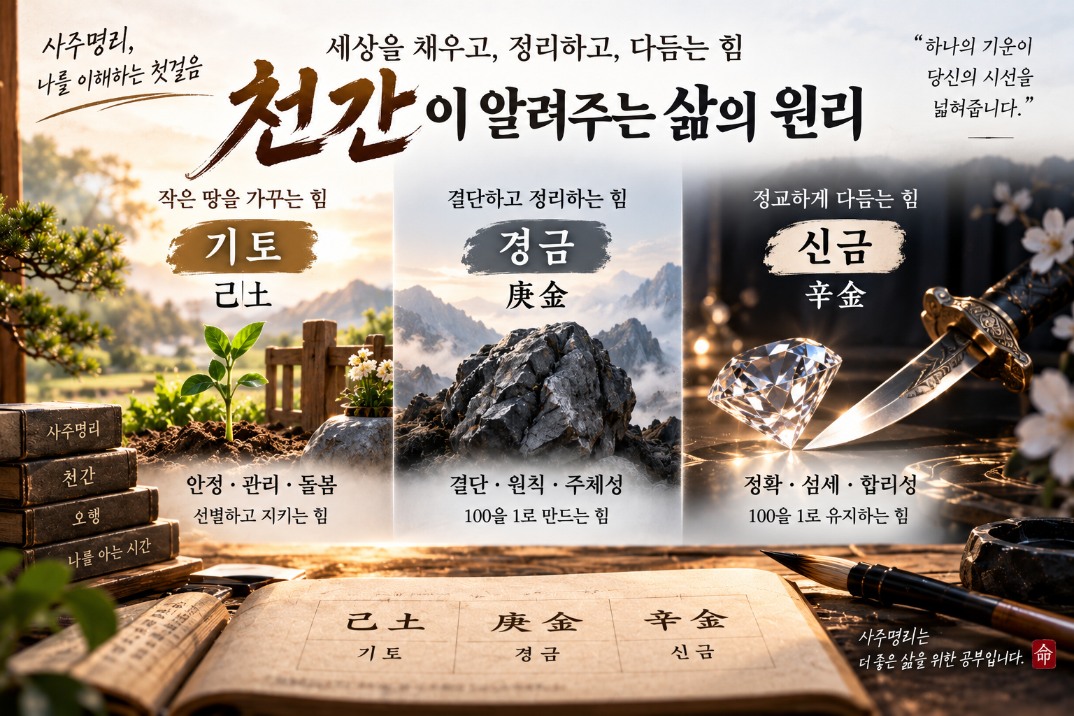 천간 기토에서 신금까지