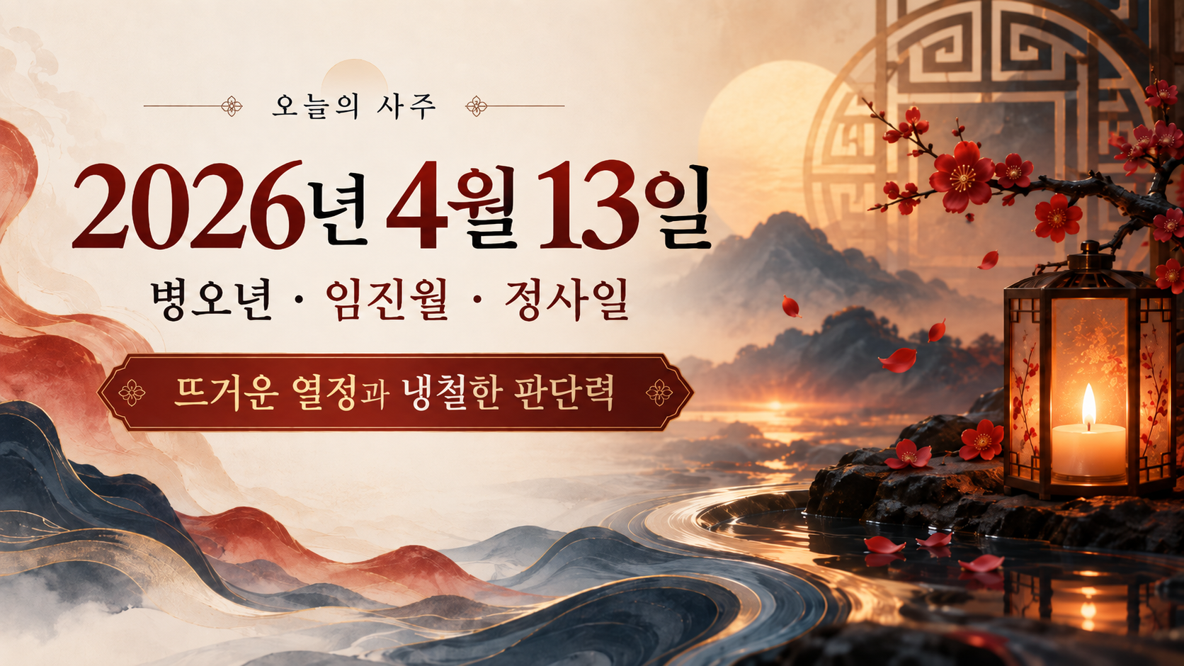 오늘의 사주 (4월의 정사일주)