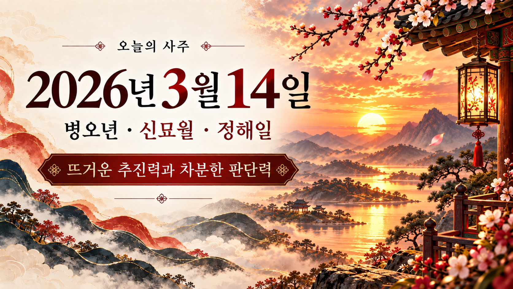 오늘의 사주 (3월의 정해일주)
